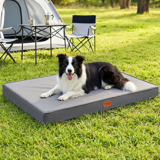 Orthopedic Waterproof Egg Crate Dog Bed – Supportive Foam Pet Mat & Travel Lounge