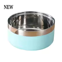 Custom Engraved Stainless Steel Double Pet Bowl | Personalized Dog & Cat Food & Water Feeding Station