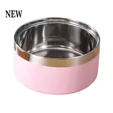 Custom Engraved Stainless Steel Double Pet Bowl | Personalized Dog & Cat Food & Water Feeding Station