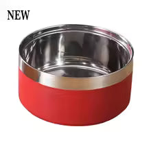 Custom Engraved Stainless Steel Double Pet Bowl | Personalized Dog & Cat Food & Water Feeding Station