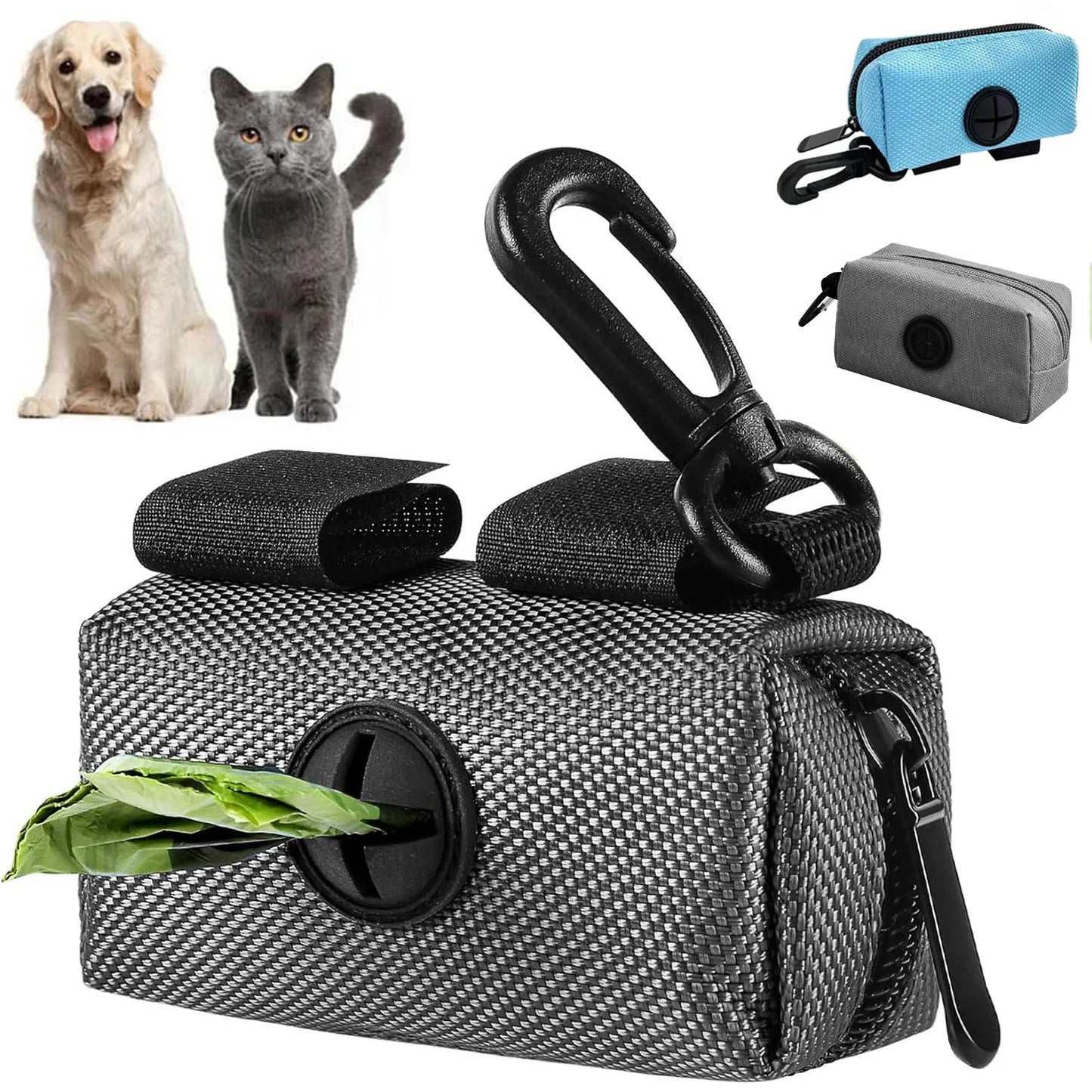 Outdoor Pet Waste Dispenser & Garbage Bag Carrier for Dog Walking
