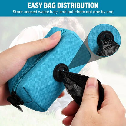 Outdoor Pet Waste Dispenser & Garbage Bag Carrier for Dog Walking