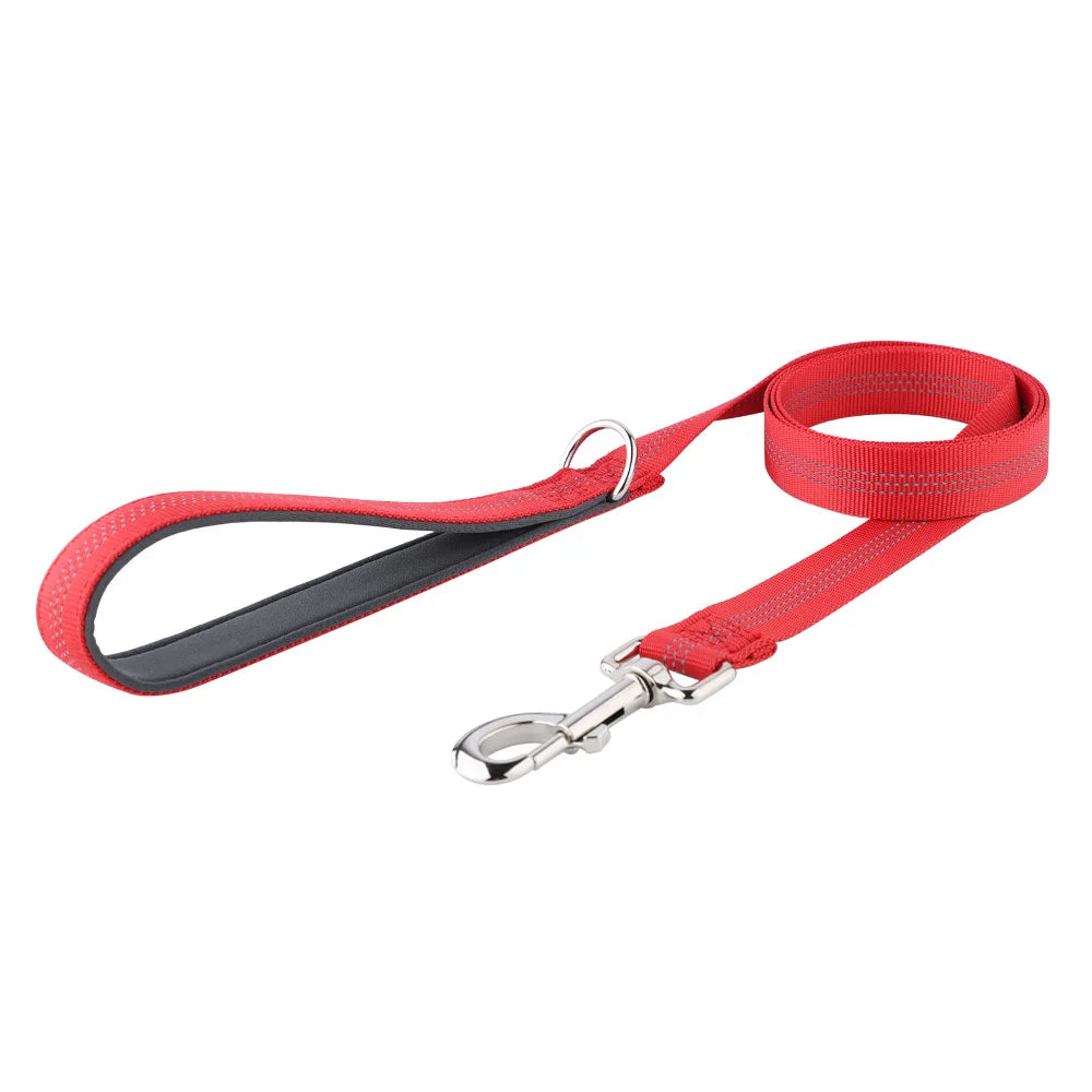Custom Name Adjustable Reflective Walking & Training Dog Harness and Leash