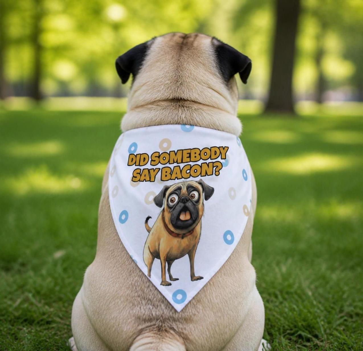 Personalised Pet & Owner Bandana - Funny Graphics